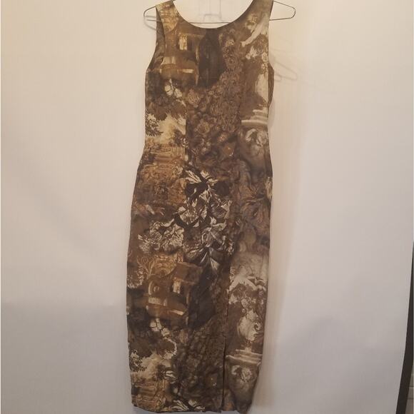 Carol Little Side Slit Maxi Dress Sleeveless Round Neck Breathable Women Size 10 - Picture 1 of 5